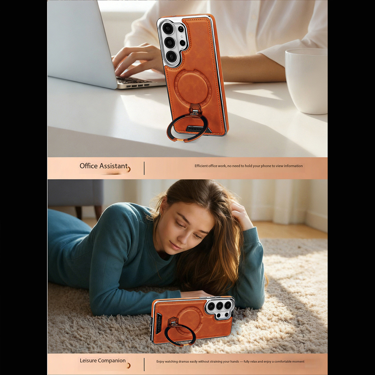 Étui de téléphone en cuir PU p - Taco Stand Holder avis et prix