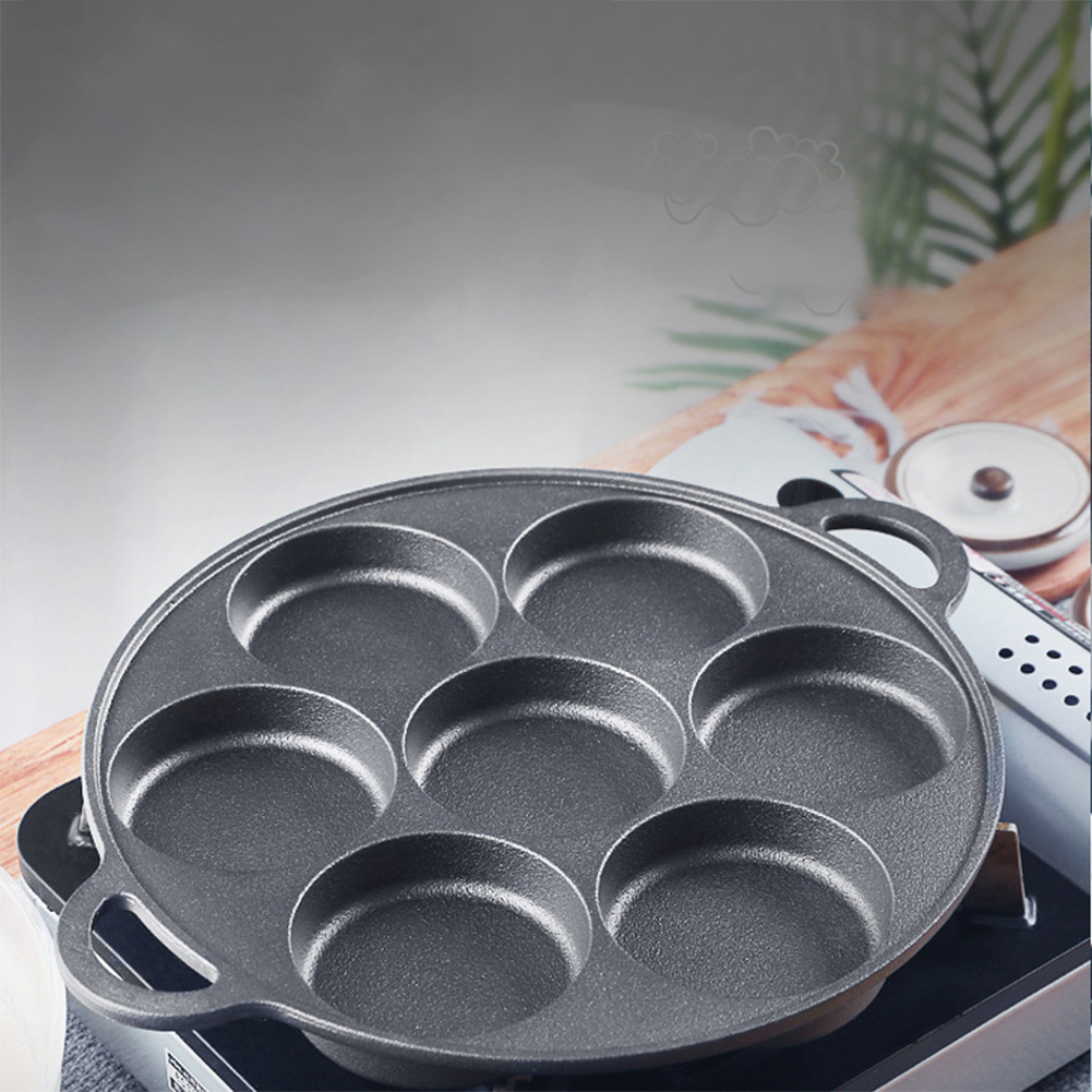 Poêle à frire 7 trous en fonte - Egg Waffle Pan avis et prix